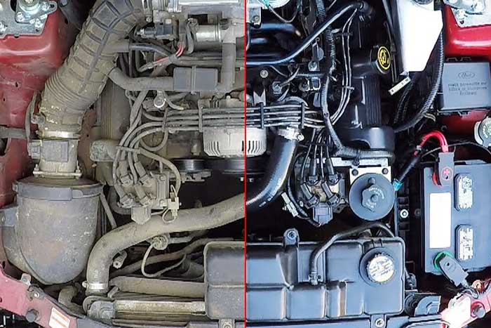 Lavage compartiment moteur - Car Detailing Le Mans
