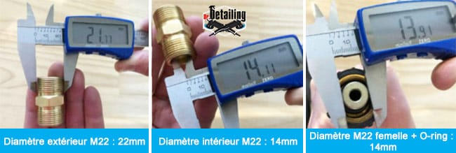 diametre m22 embout nettoyeur haute pression